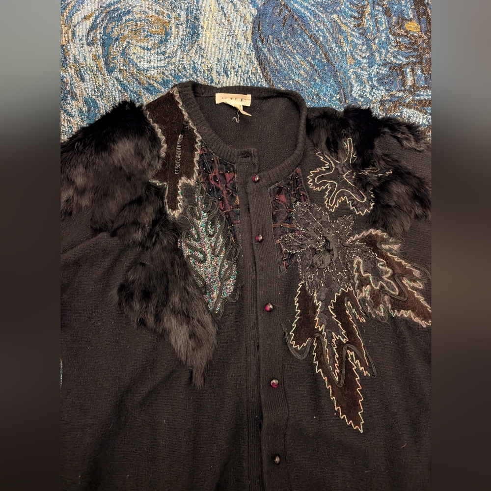 Vintage Lamb wool And Angora Cardigan